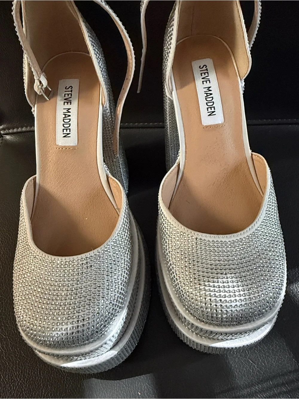 Steve Madden Charlize Platform Heels, Covered All Over In Sparkling Rhinestone